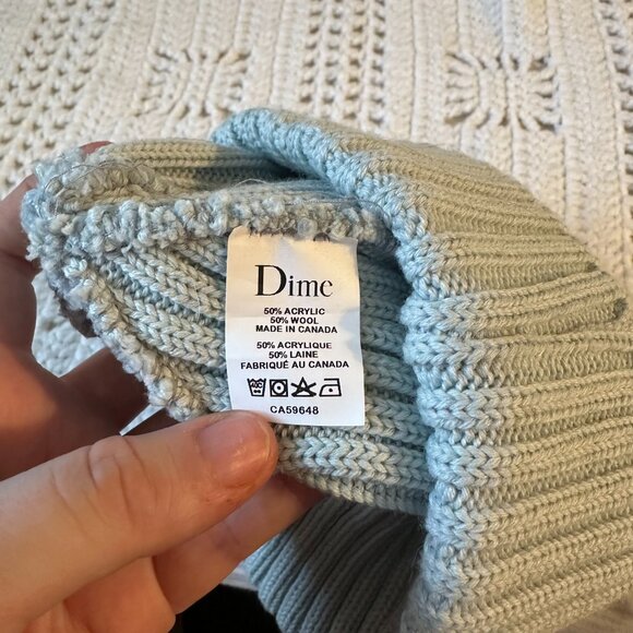 Dime Classic Rib Beanie - Light Blue - O/S - Picture 7 of 7